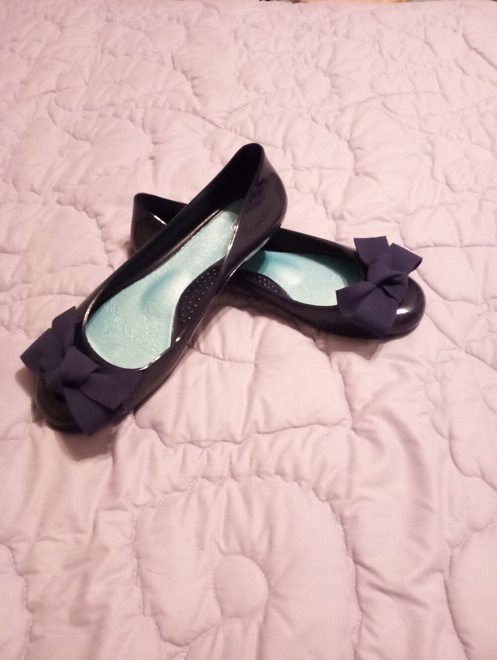New, Oka B Ballerina Flats Navy Blue